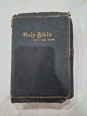 Vintage Holy Bible With Ideal Helps By National Bible Press Early 1900's